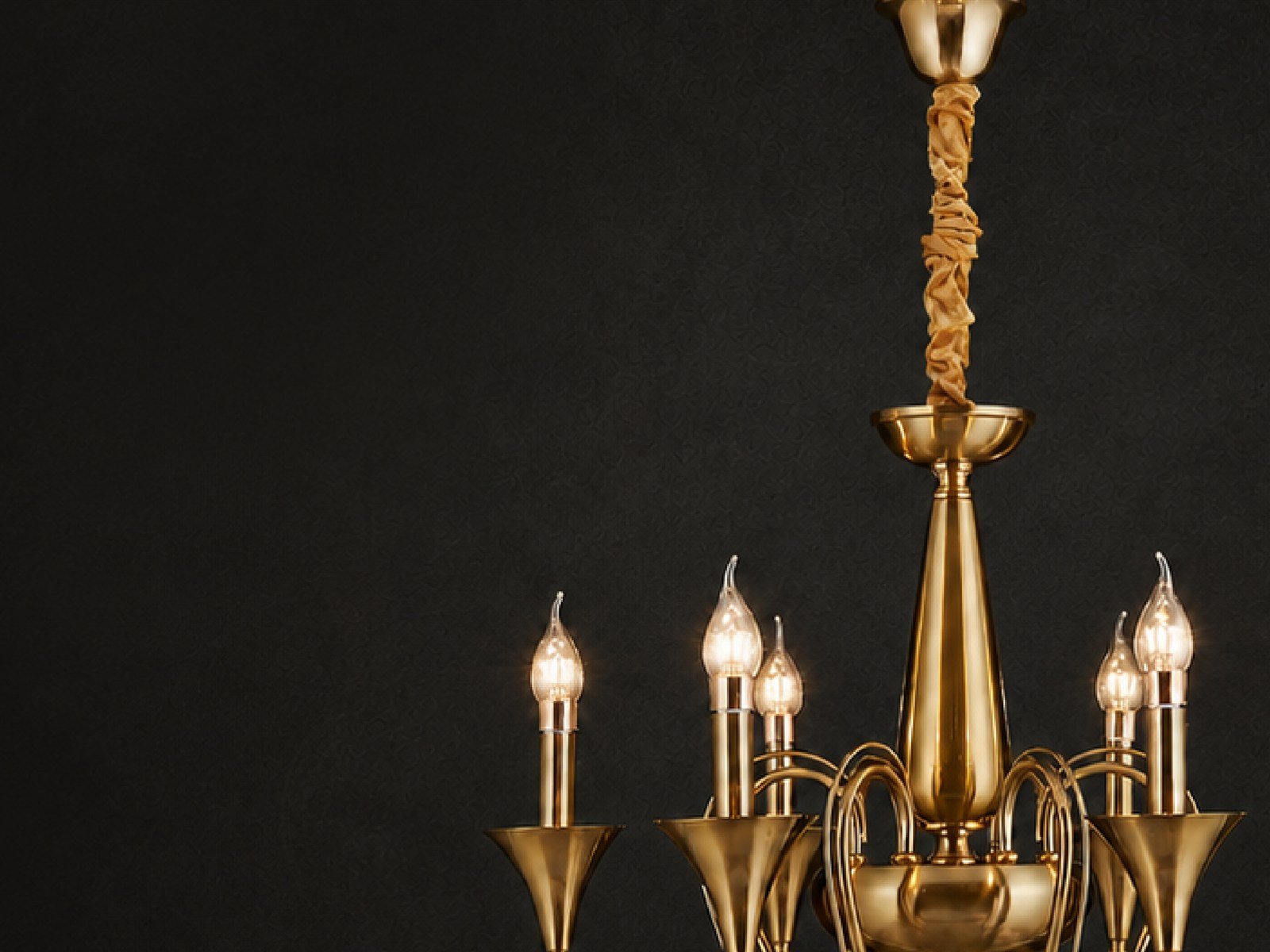 Golden Wall Lamp - 6 Bulb