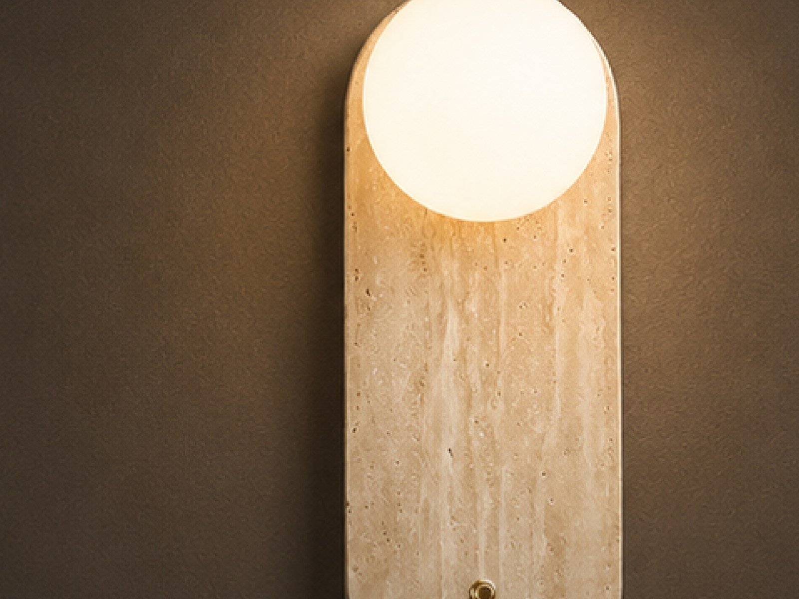 Travertine Glass Sconce