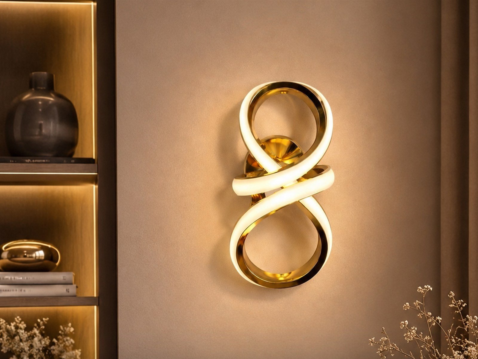 Infinity Wall Light Gold - Styled