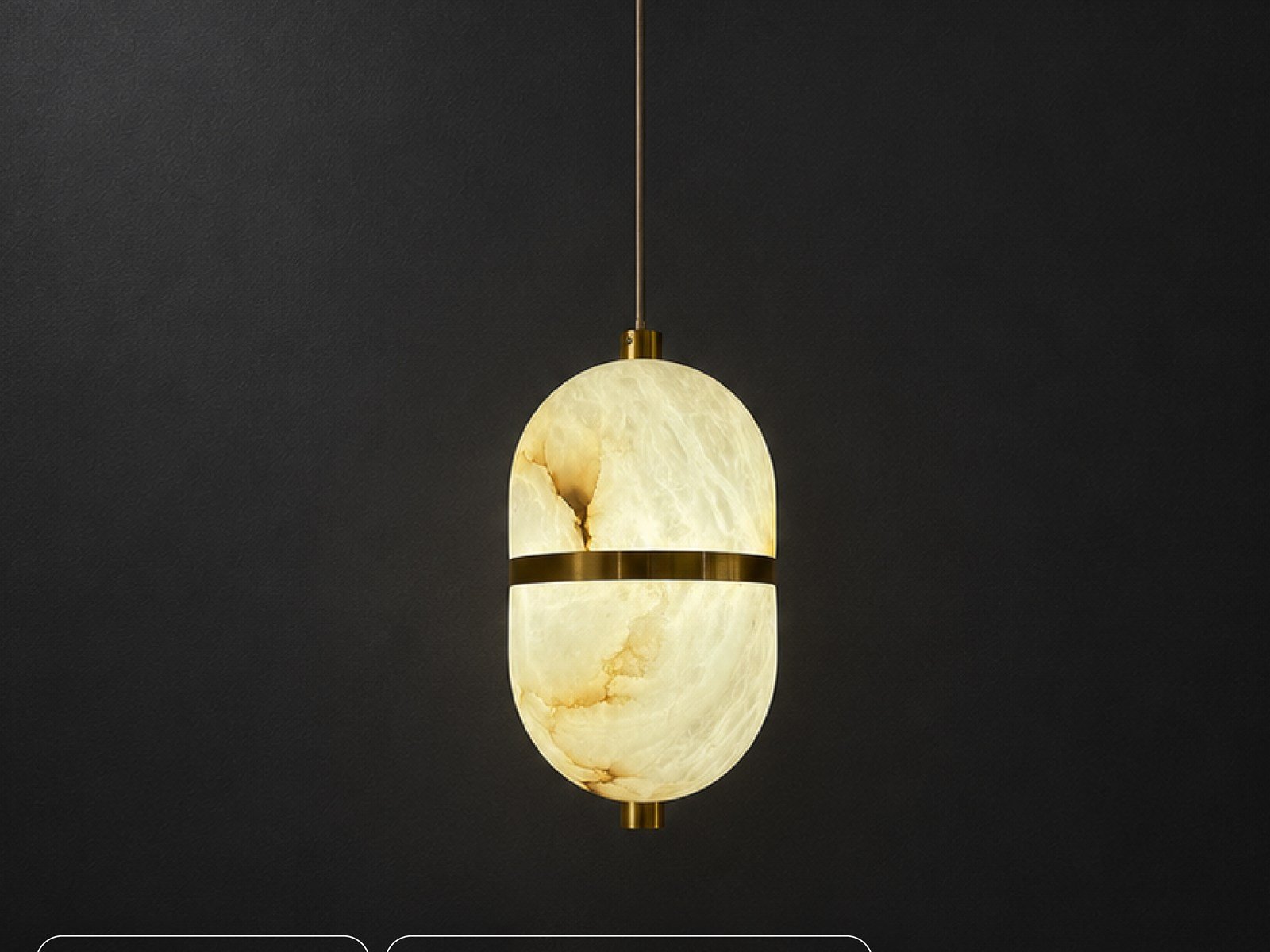 Spanish Marble Oval Pendant