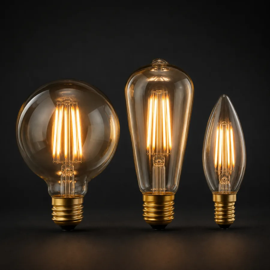 Decorative LED filament bulbs